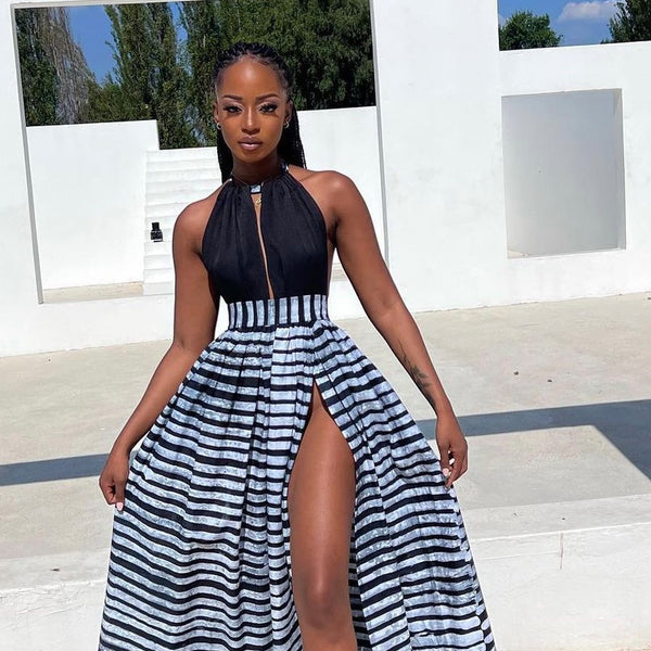 Signature Dress - Black & White: Elegance Redefined Haute Afrika Signature Dress - Black & White: Elegance Redefined Haute Afrika