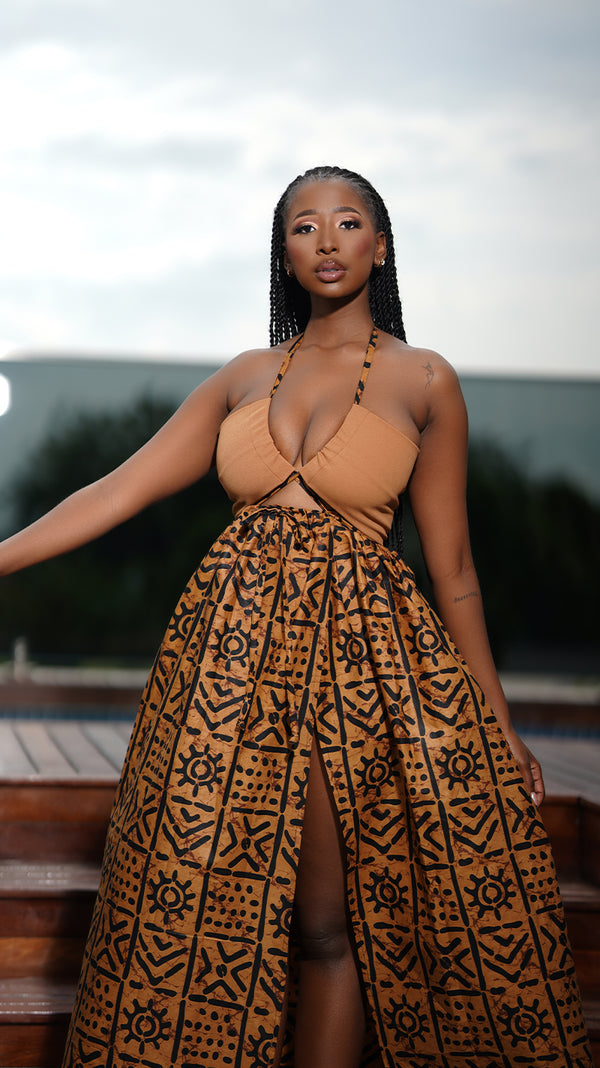 Sands Dress-Brown