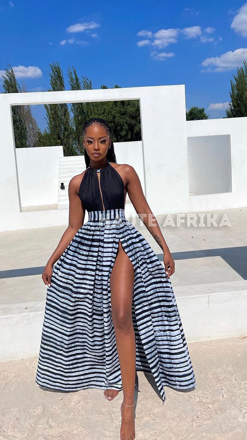 Signature Dress - Black & White: Elegance Redefined Haute Afrika Signature Dress - Black & White: Elegance Redefined Haute Afrika