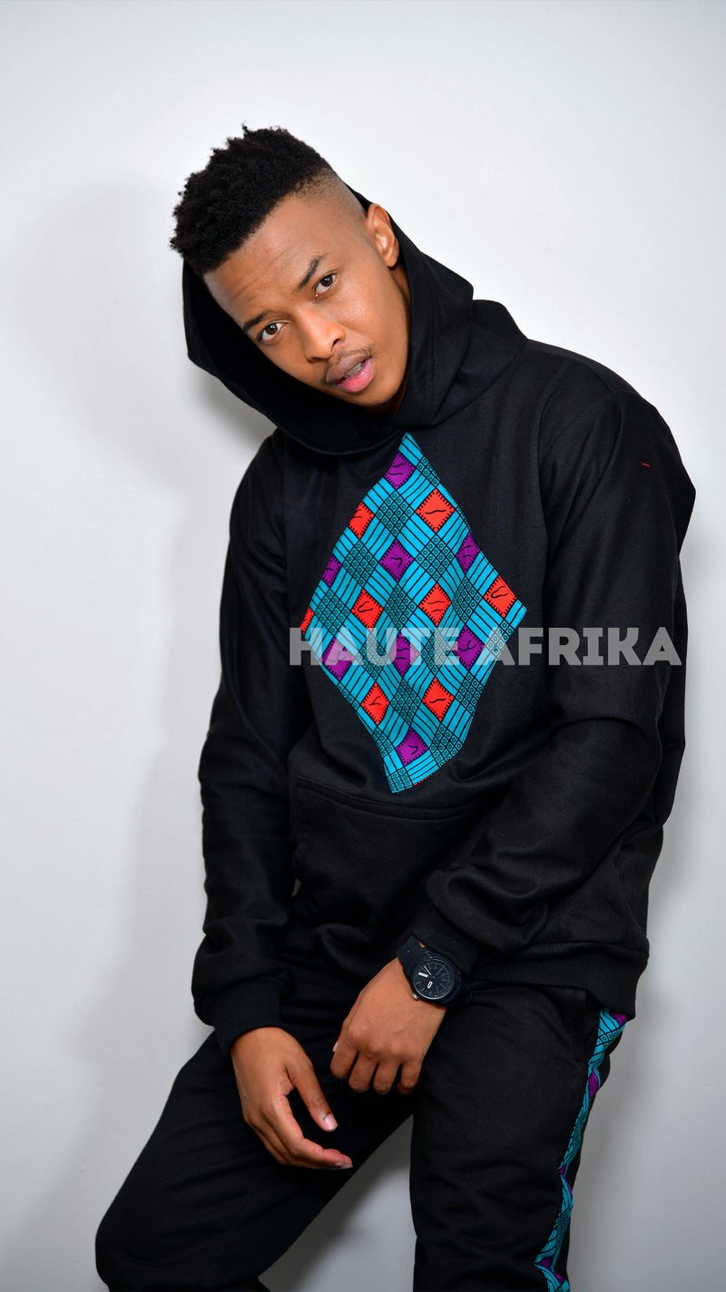 The Soweto Tracksuit black and blue