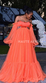 Natasha Orange Dress